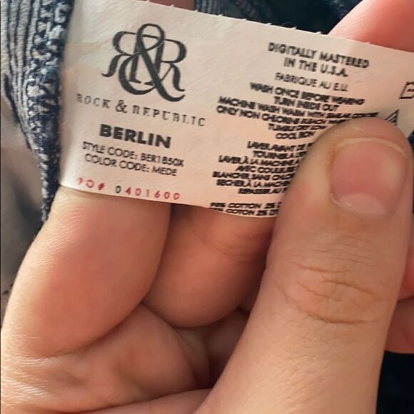 Y2K Nordstrom Rock & Republic Blue Distressed Berlin Denim Jeans In Madea Blue - Picture 7 of 8